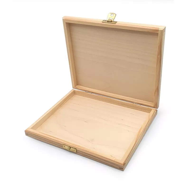 Boite plate en contreplaqué de bouleau et tilleul