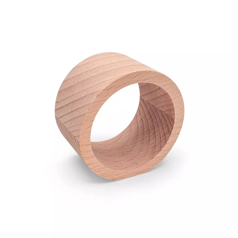 Rond de serviette en hêtre, rond