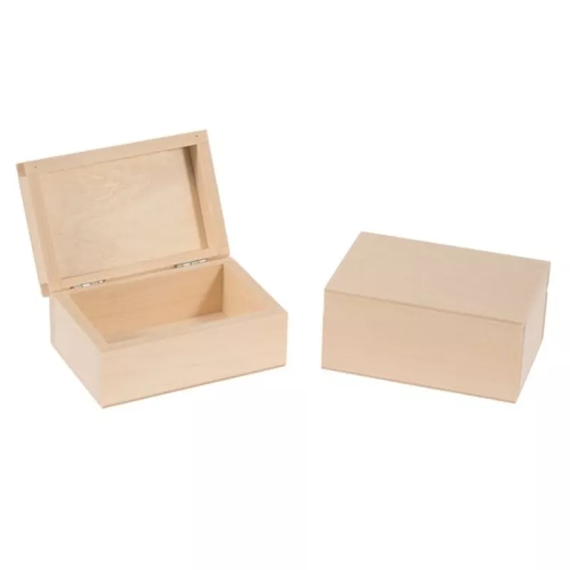 Boite rectangulaire en contreplaqué de bouleau et tilleul 11 cm