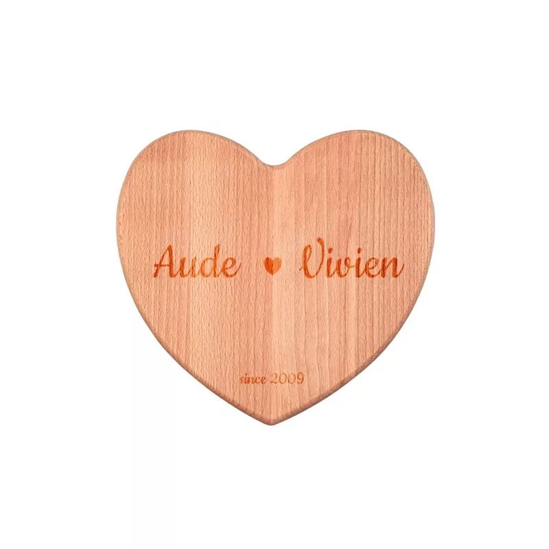 Planche à découper "Coeur" en hêtre