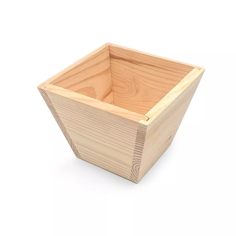 Pot de fleurs en pin, carré