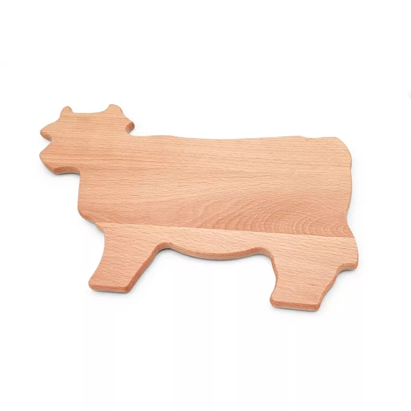 Planche à découper "Vache" en hêtre