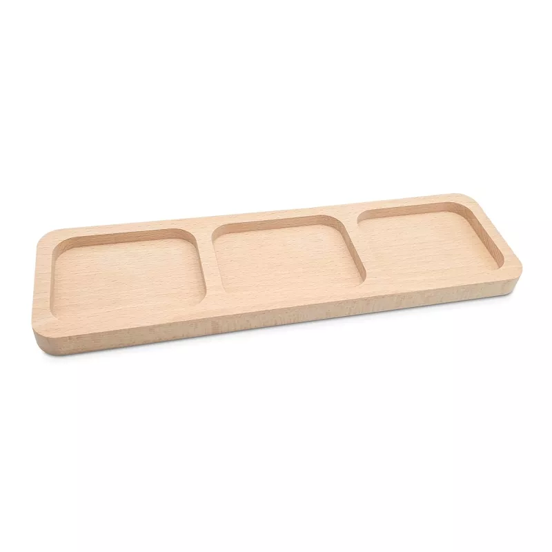 Plateau 3 compartiments en hêtre