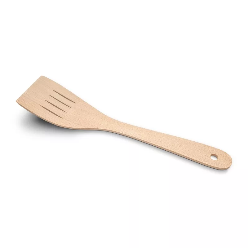 Spatule cintrée striée en bois 32 cm