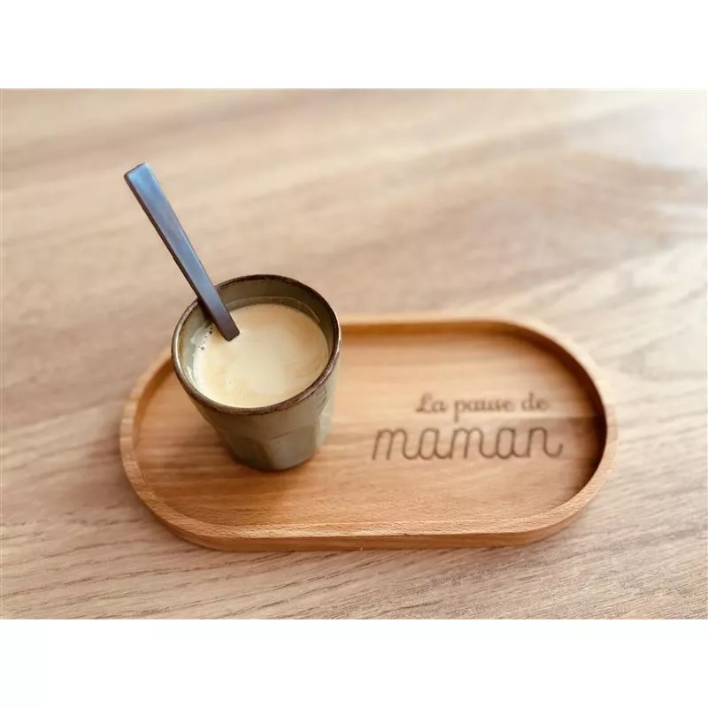 Plateau décoratif ovale en hêtre