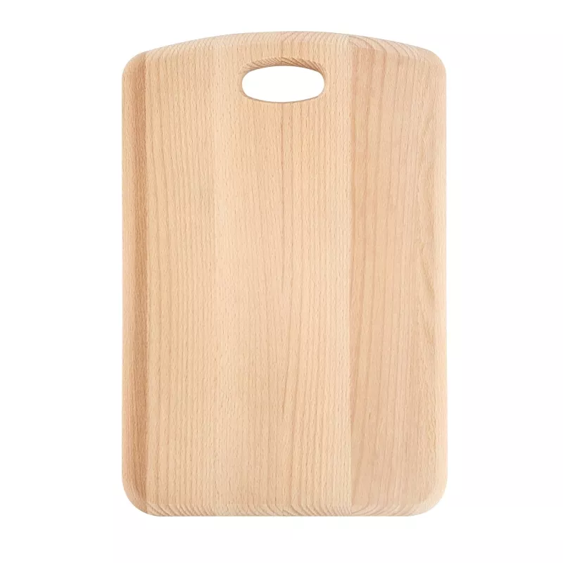 Planche à découper aux bords arrondis et poignée en hêtre