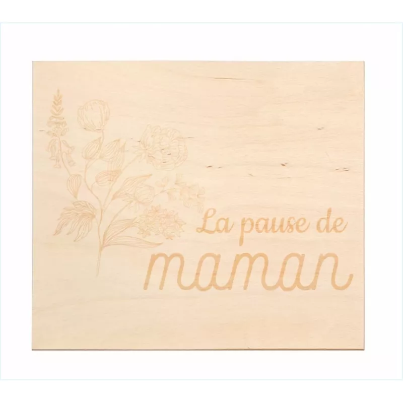 Boite à thé en pin avec compartiments