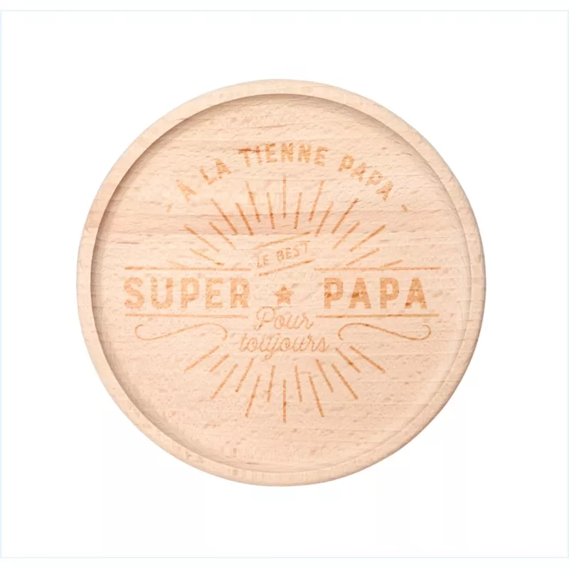 Sous-verre en bois diamètre 9 cm