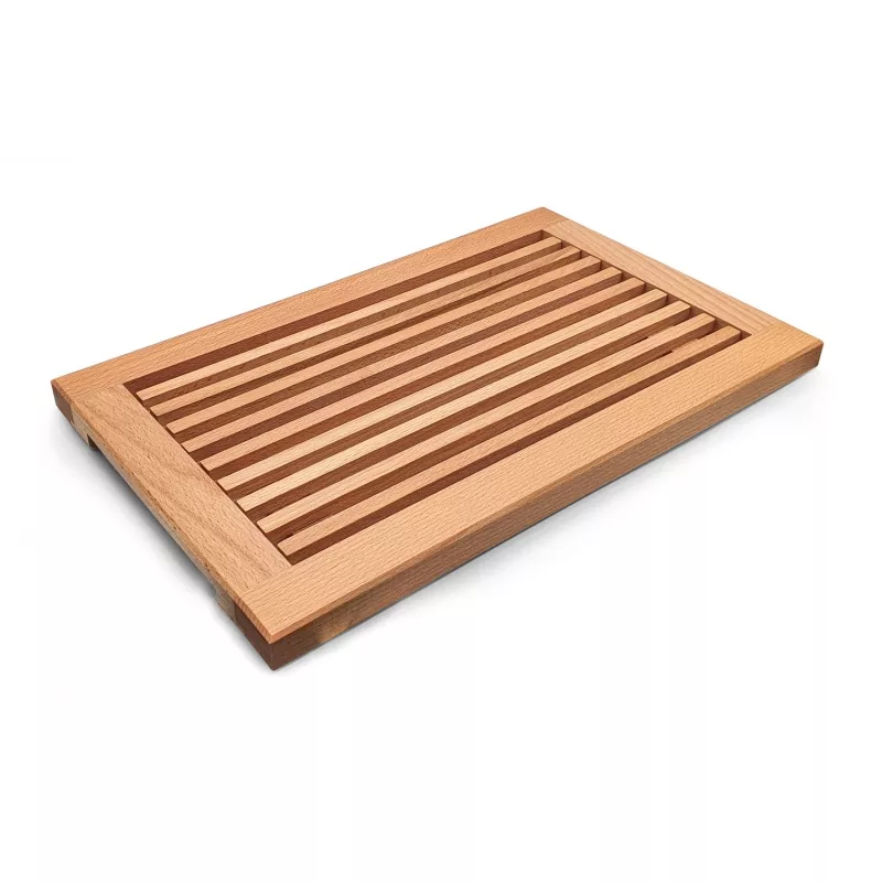 Planche à pain rectangulaire avec grille amovible en hêtre