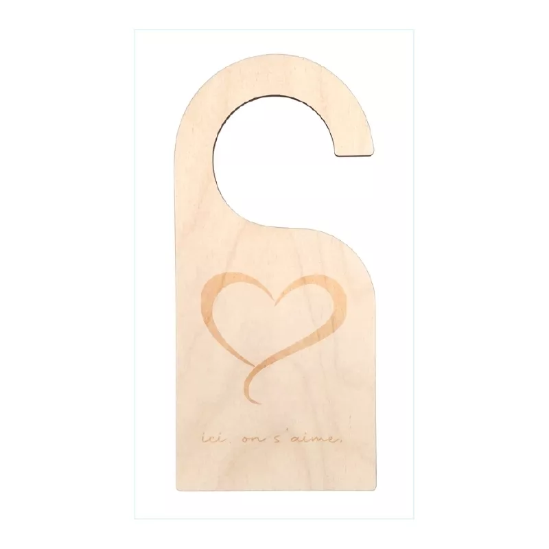 Plaque de porte pour poignée avec accroche cintre