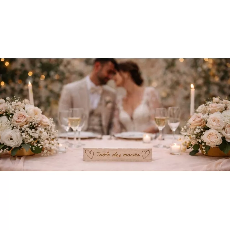 Réglette en hêtre avec fente d'insertion