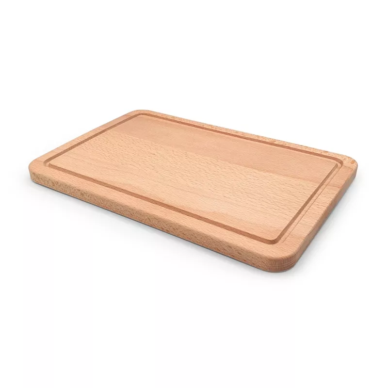 Planche à découper rectangulaire avec rainure à jus en hêtre 30x20 cm