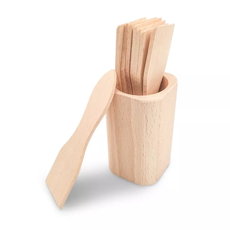 Pot garni de 8 spatules à raclette en hêtre