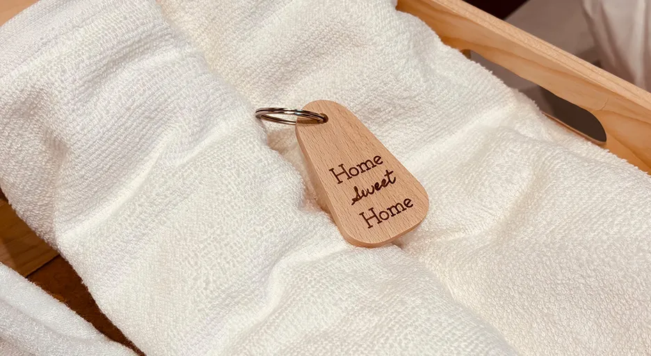 Porte-clés en bois à personnaliser à offrir  