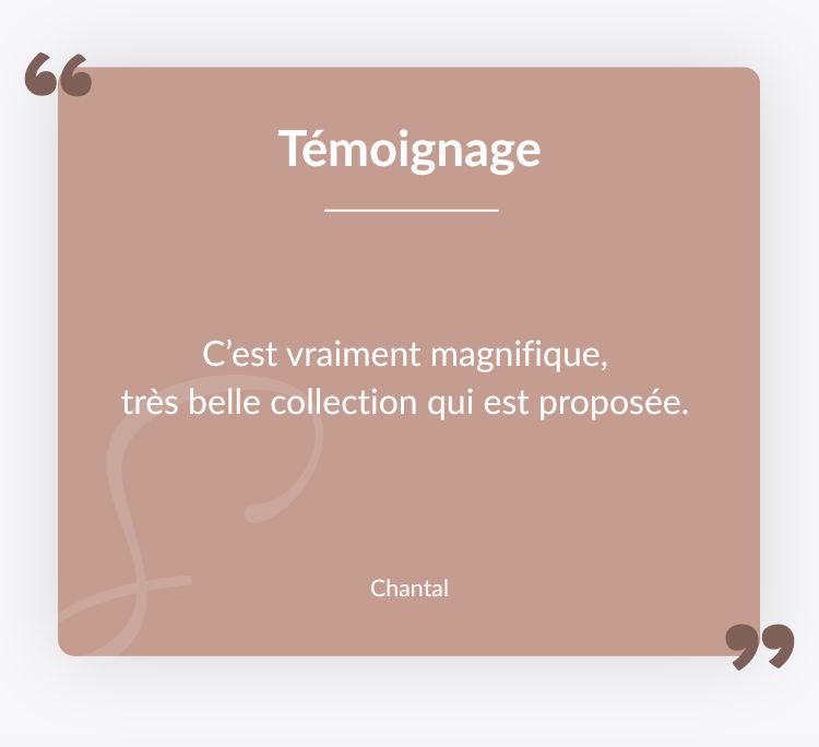 Témoignage client 1 – produit personnalisé