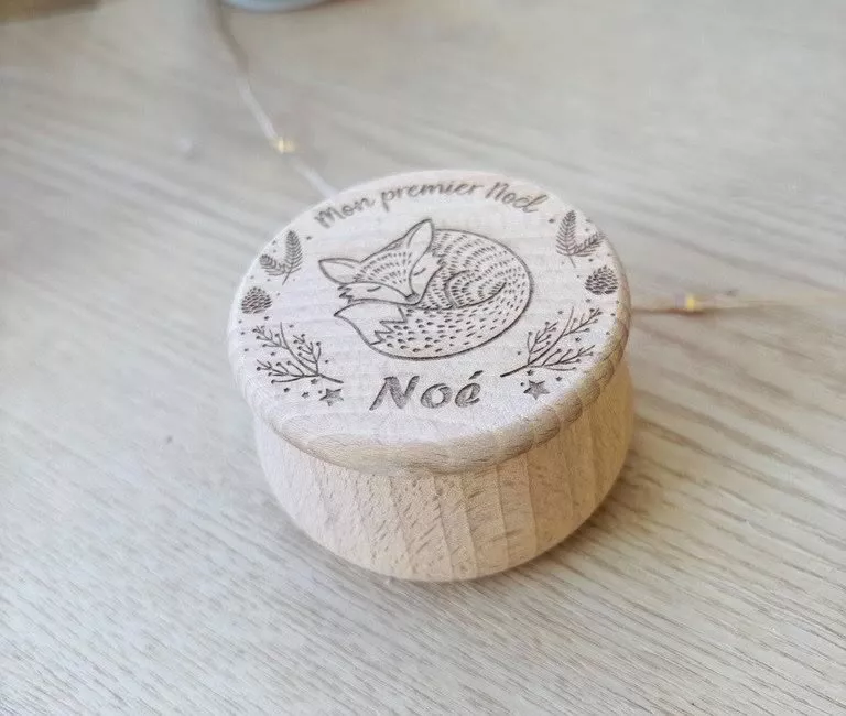 Boite ronde en bois...