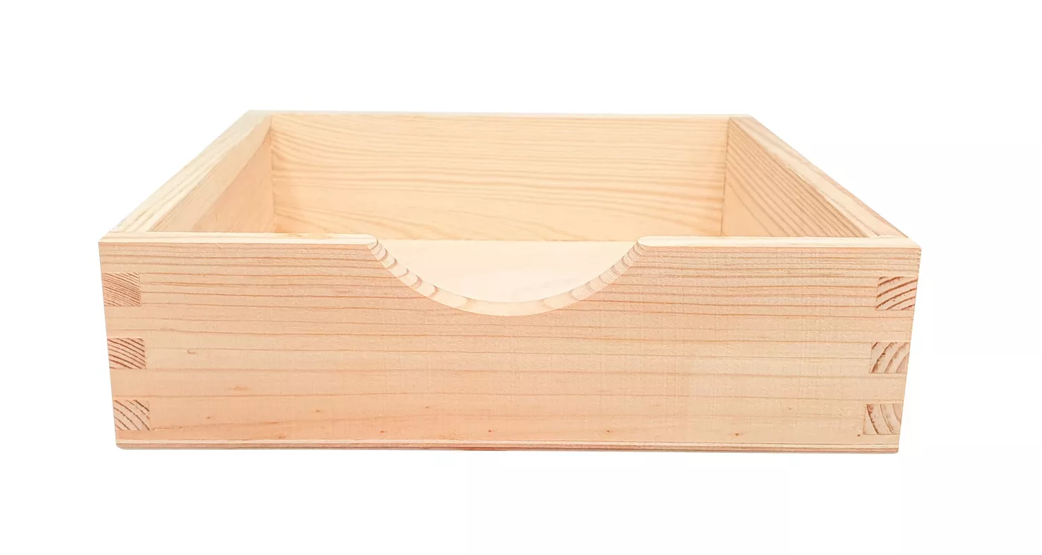 Boite carrée en pin pour...