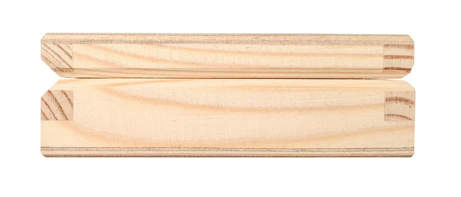 Boite plate rectangulaire en contreplaqué de bouleau et tilleul 20 cm