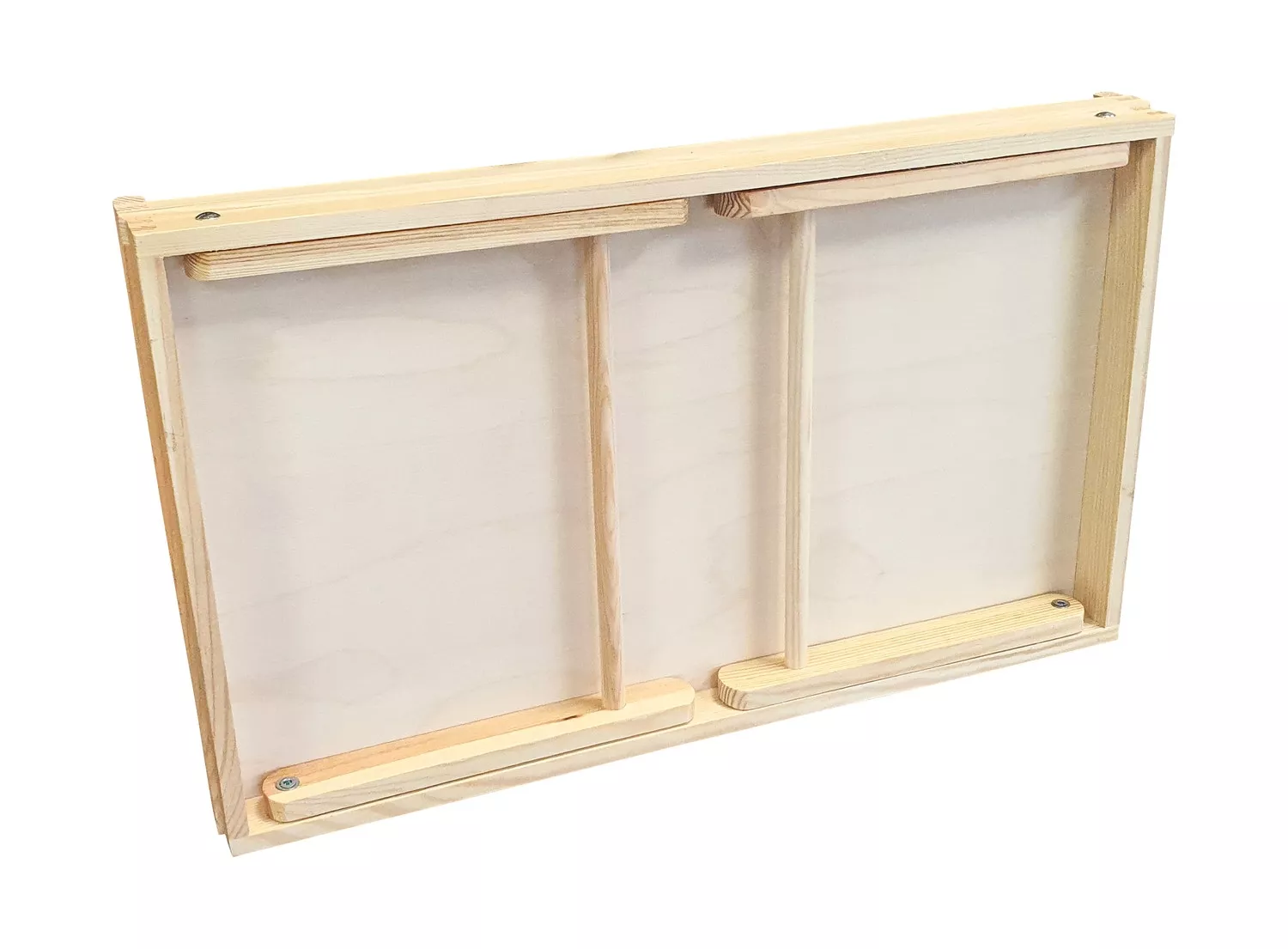 Plateau en pin avec pieds pliables et poignées