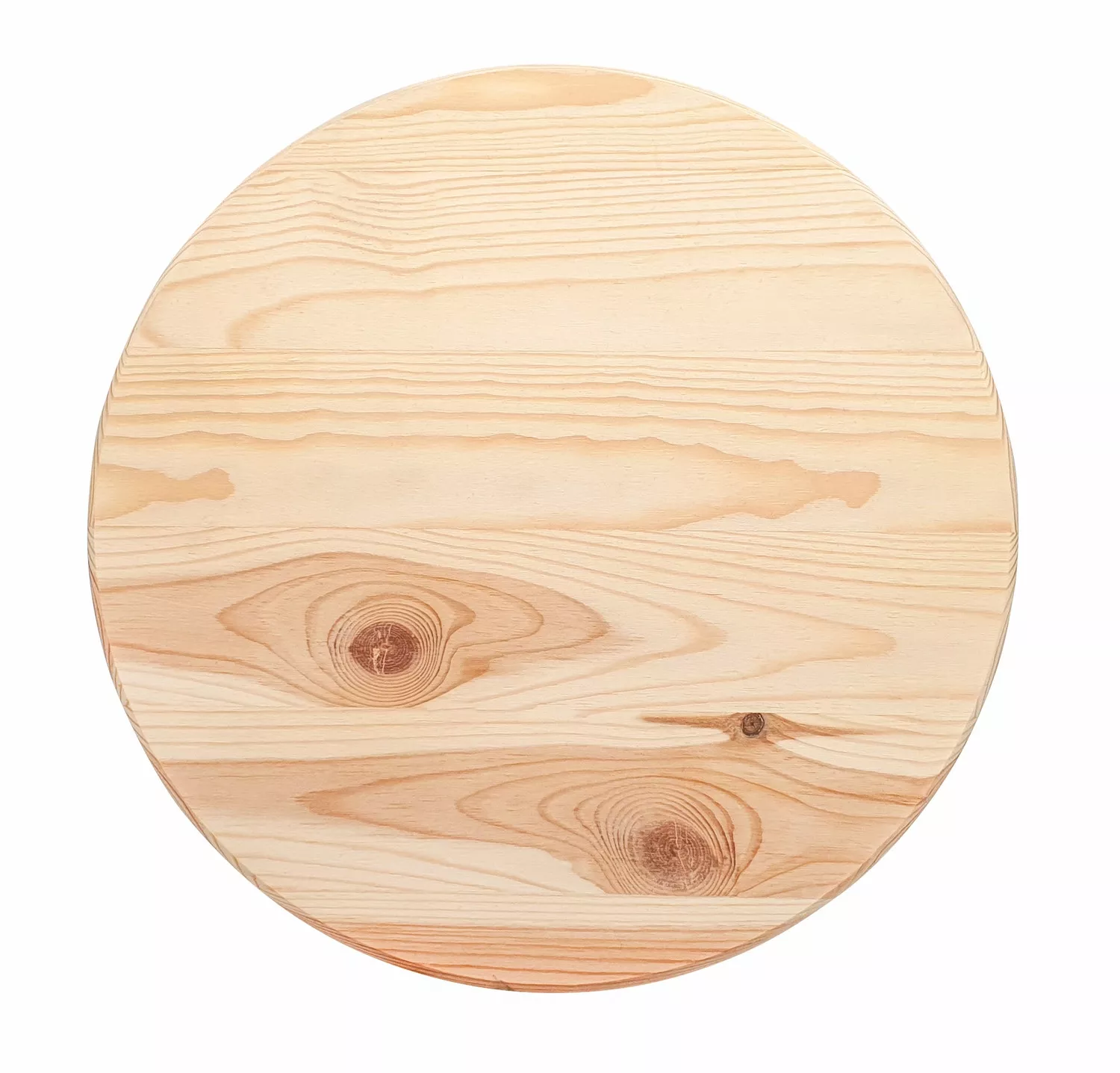 Support à plantes en pin, rond à roulettes