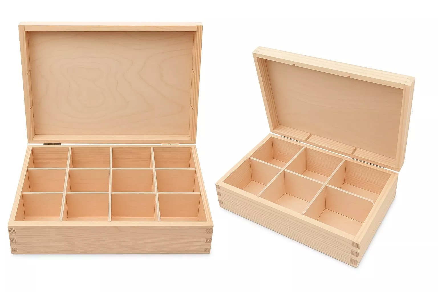 Boite à thé en pin avec...