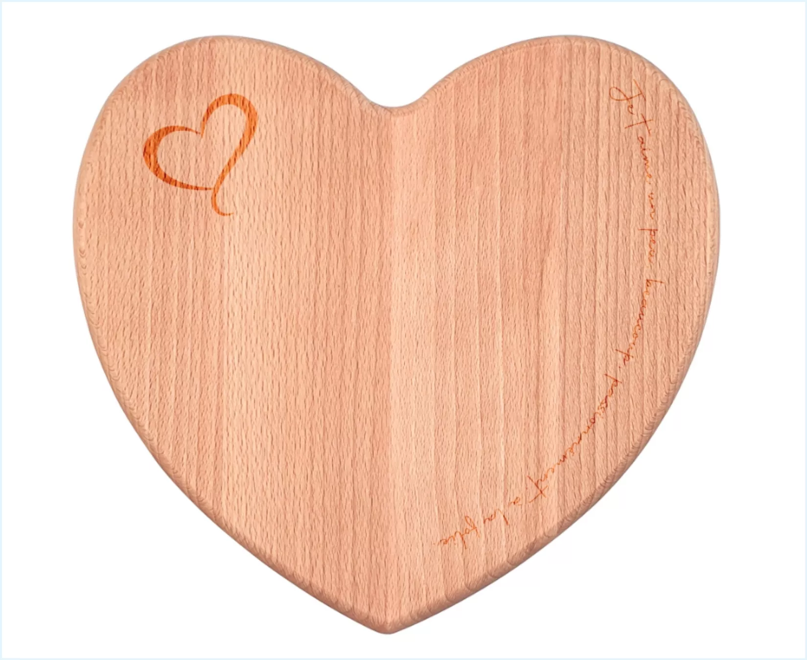 Planche à découper "Coeur" en hêtre