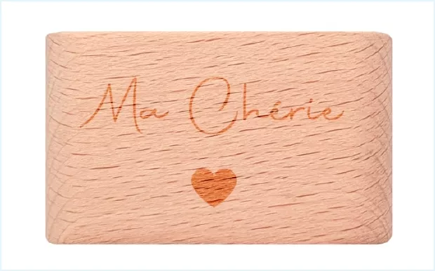 Rond de serviette en hêtre, carré