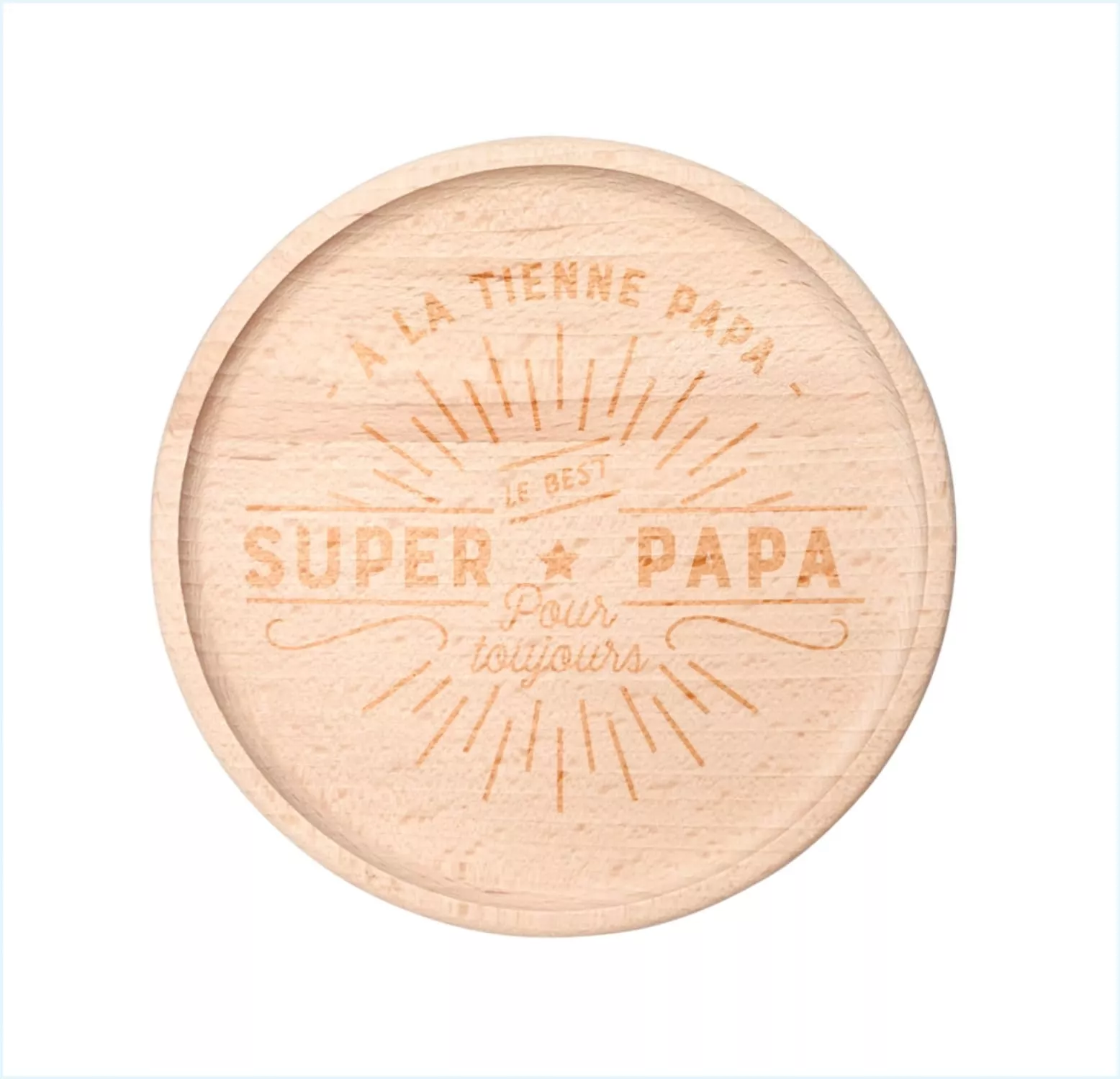 Sous-bouteille en bois diamètre 12 cm