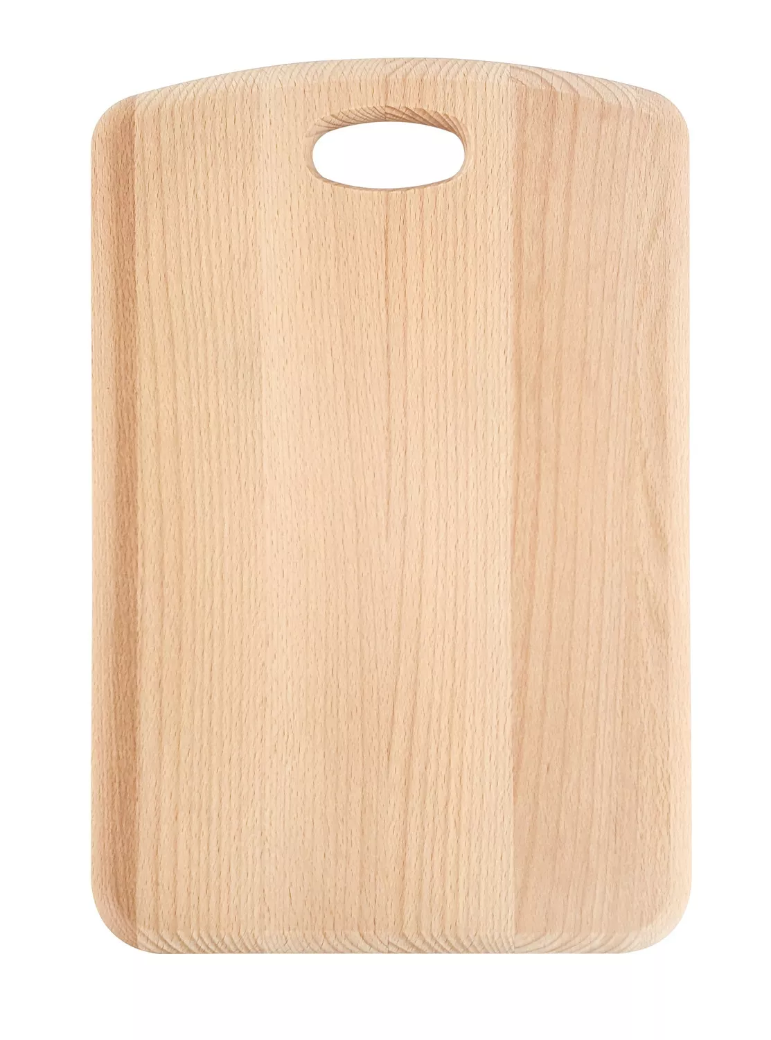 Planche à découper aux bords arrondis et poignée en hêtre