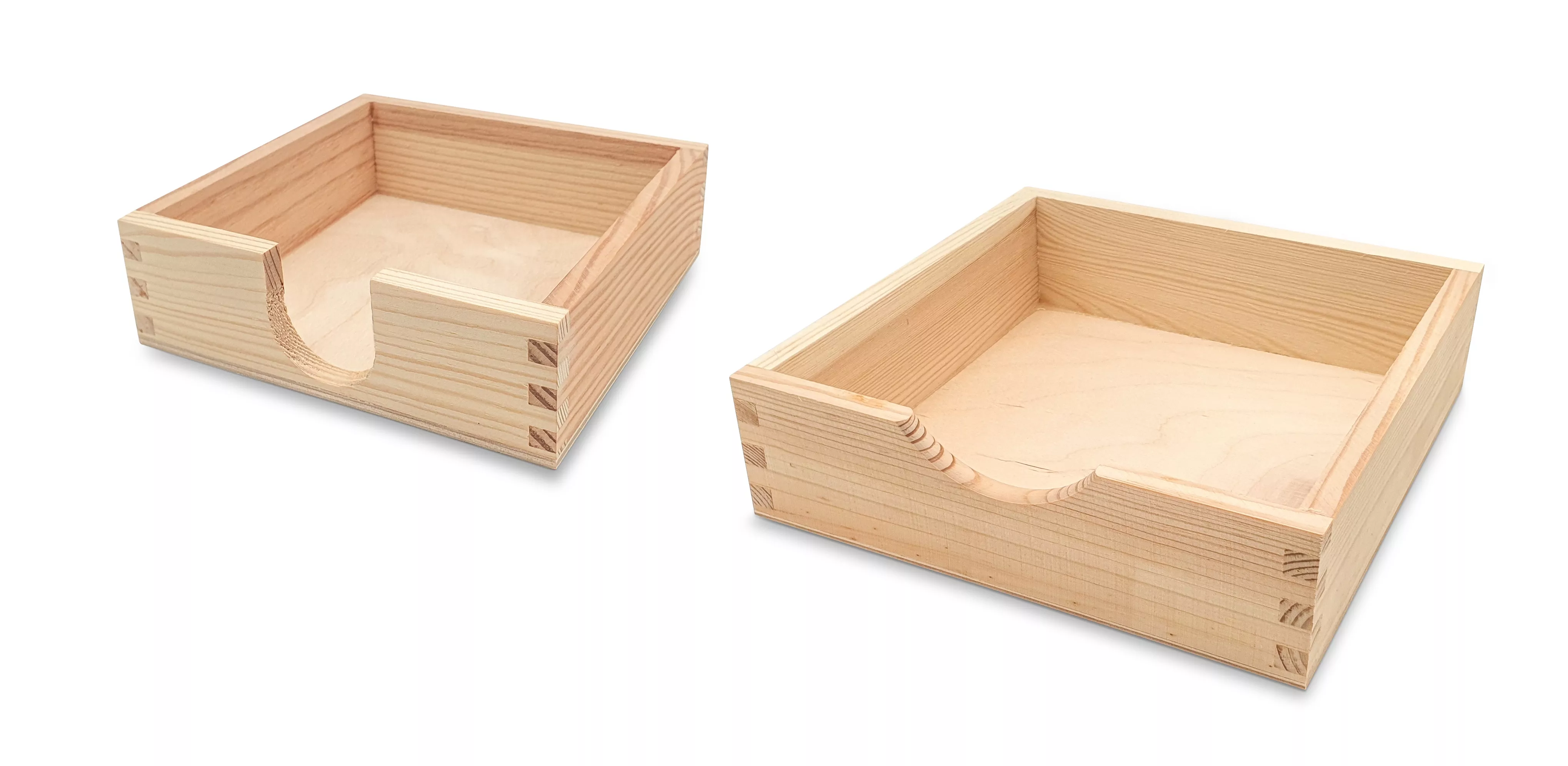 Boite carrée en pin pour...