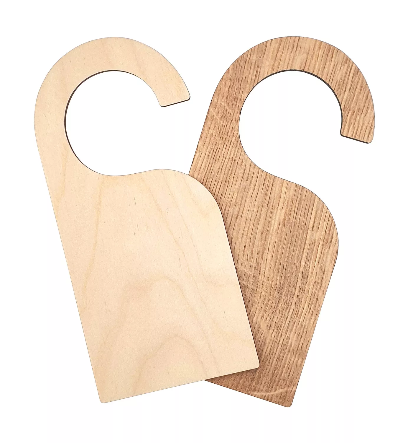 Plaque de porte pour poignée avec accroche cintre