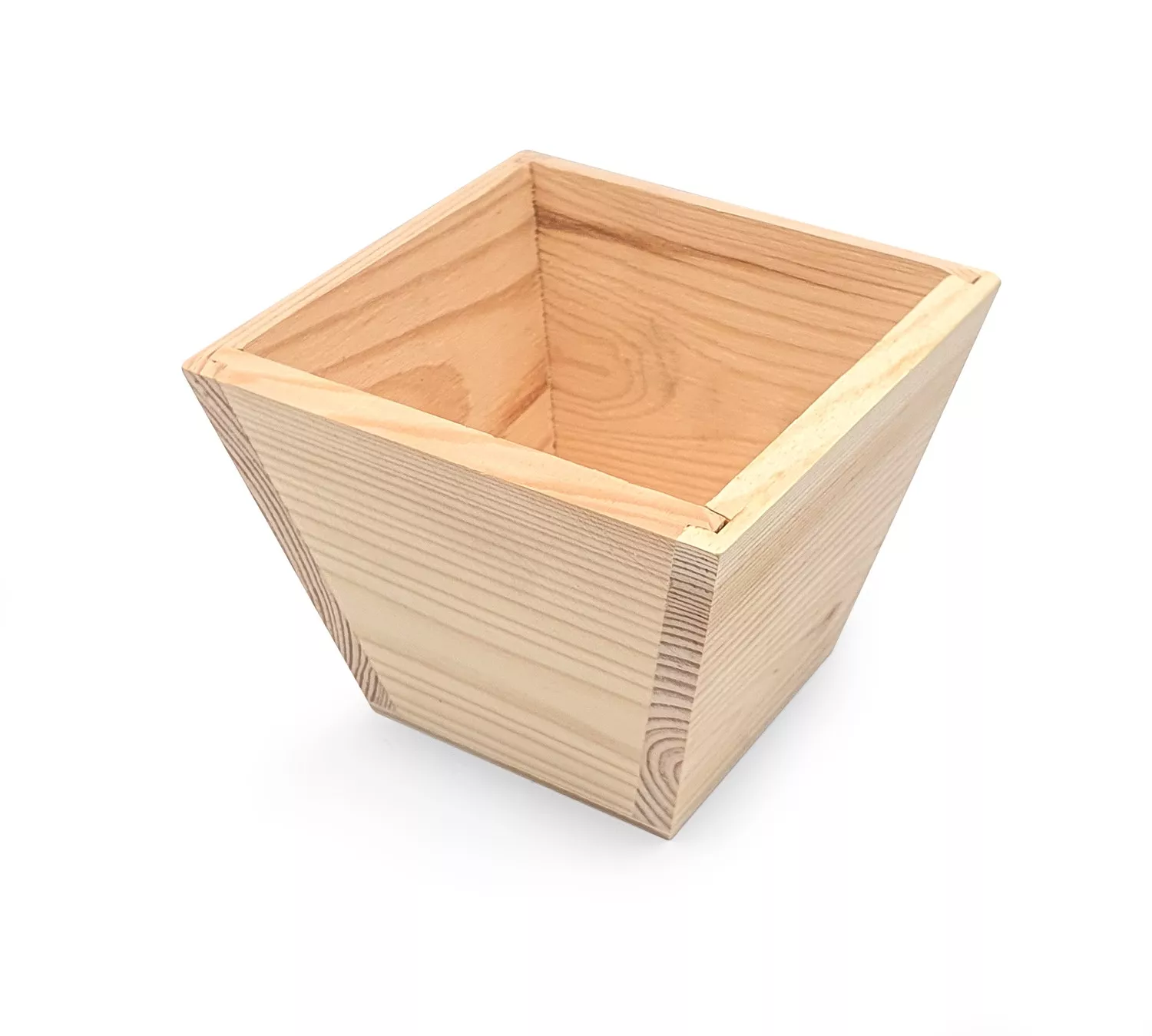 Pot de fleurs en pin, carré