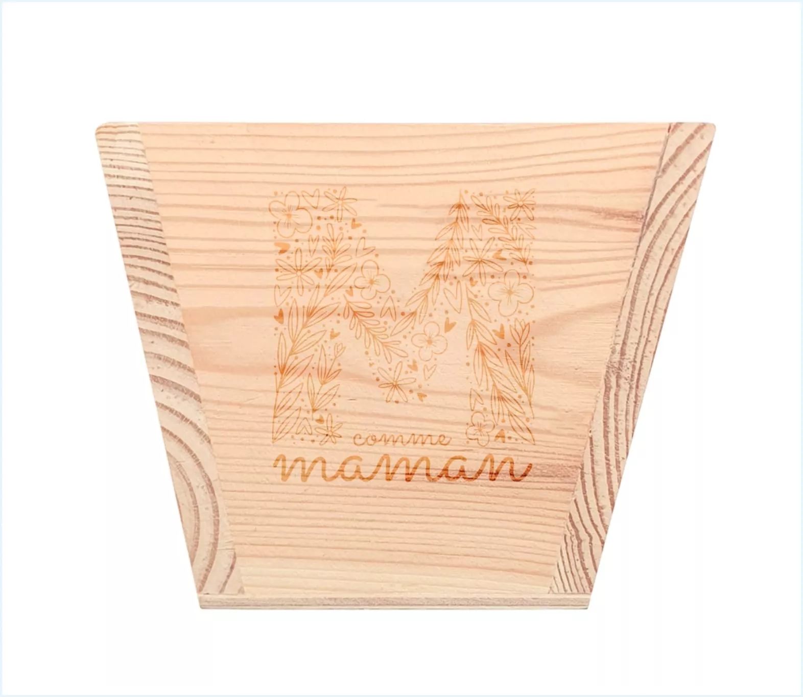 Pot de fleurs en pin, carré