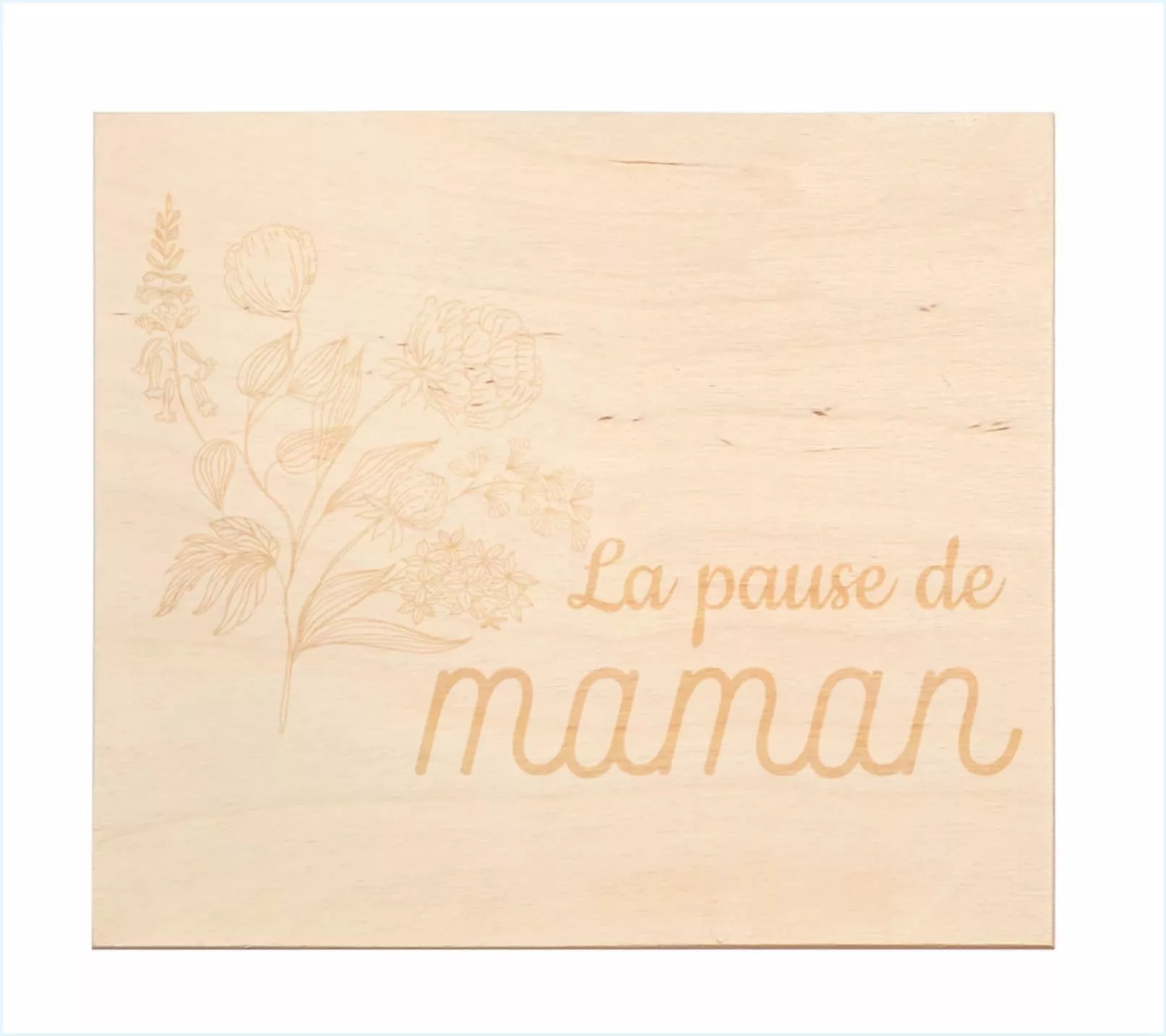 Boite à thé en pin avec compartiments