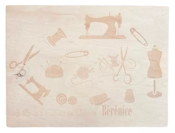 Boite en pin, modèle plat 40x30 cm