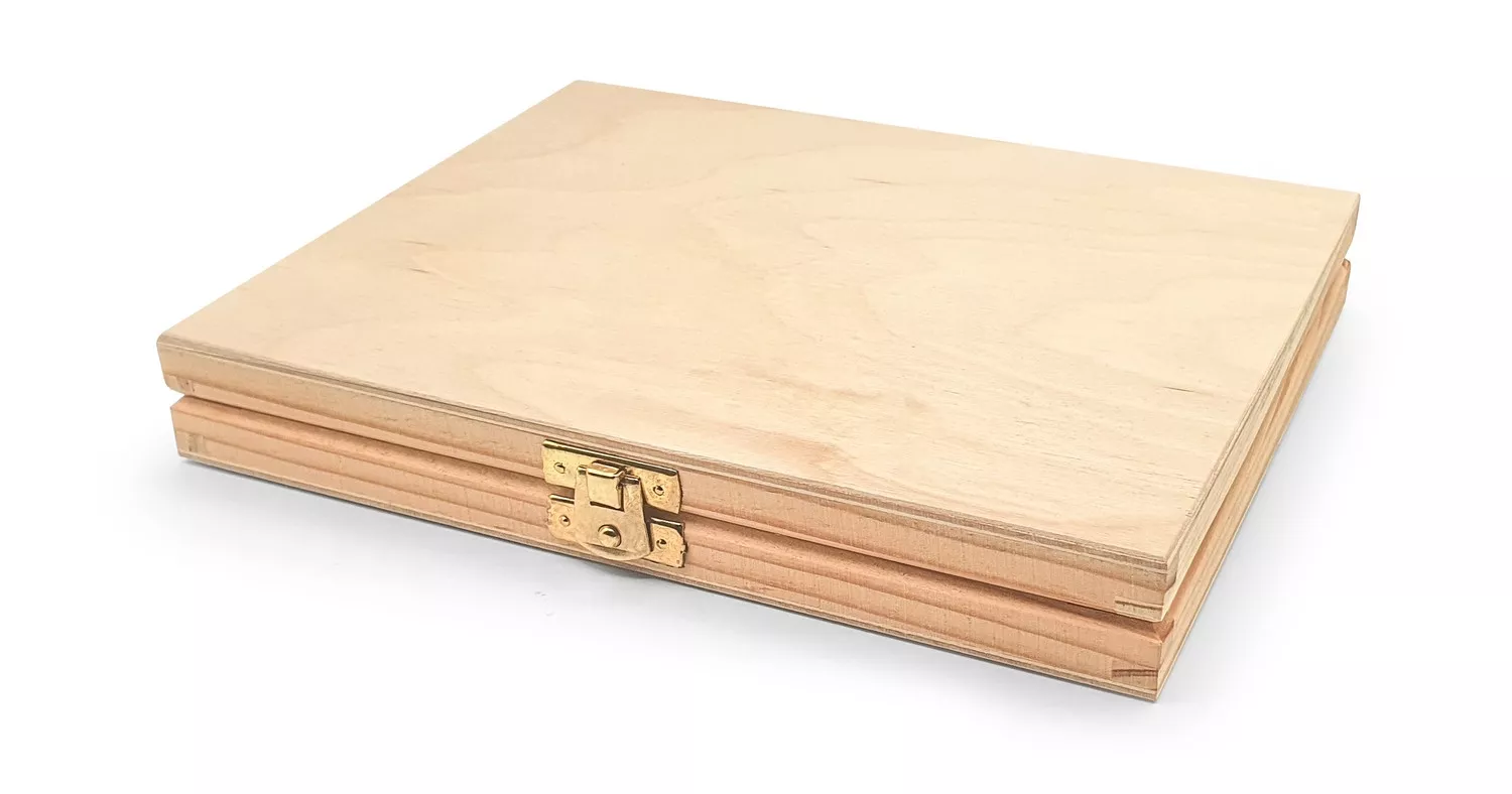 Boite plate en contreplaqué...