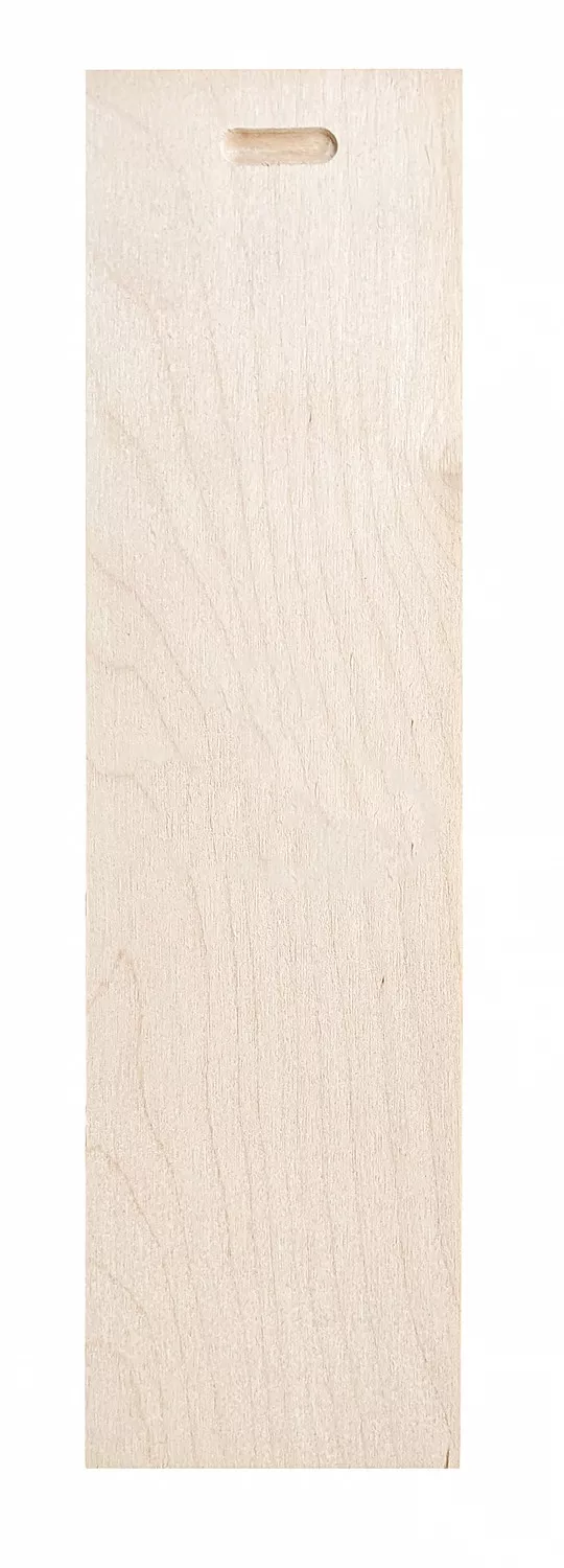 Boite à vin 1 bouteille avec poignée et ouverture coulissante, en bois de bouleau