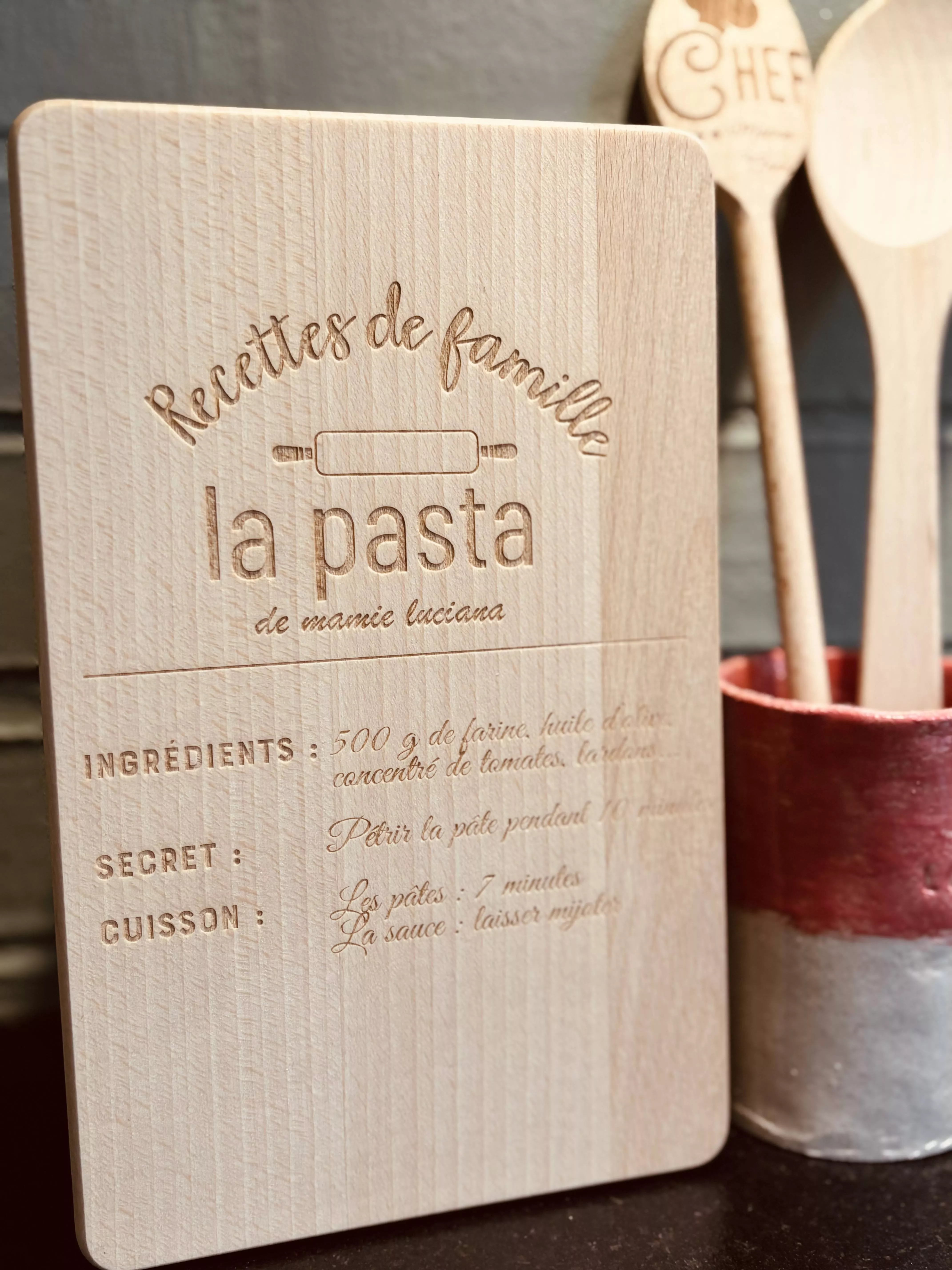 Planche à découper rectangulaire en hêtre