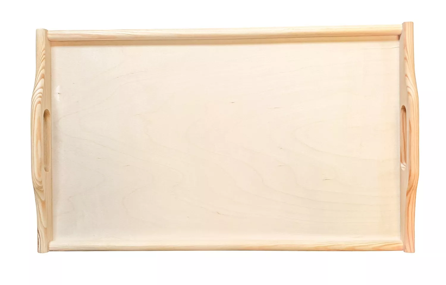 Plateau en pin avec pieds pliables et poignées