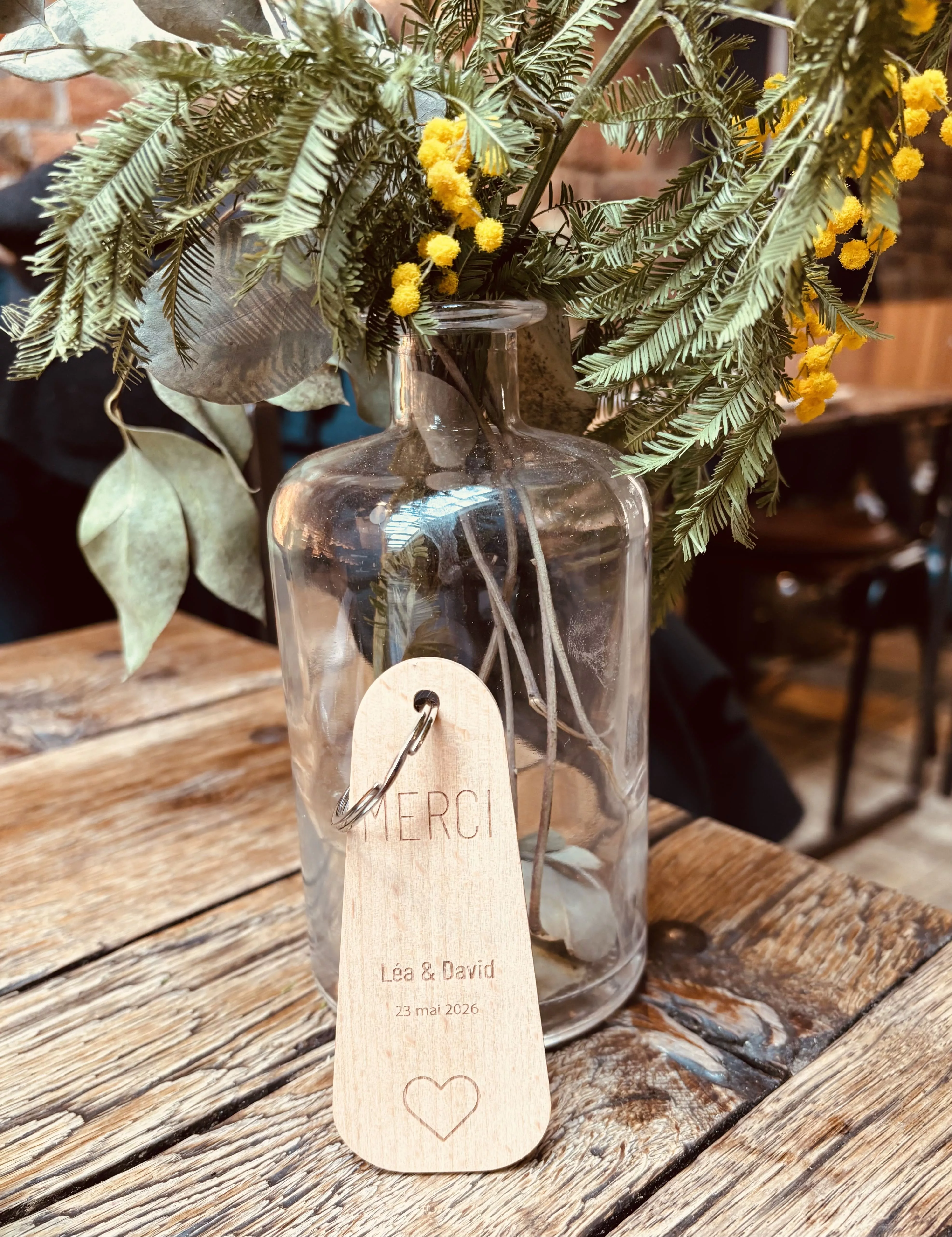 Porte clé chambre en hêtre