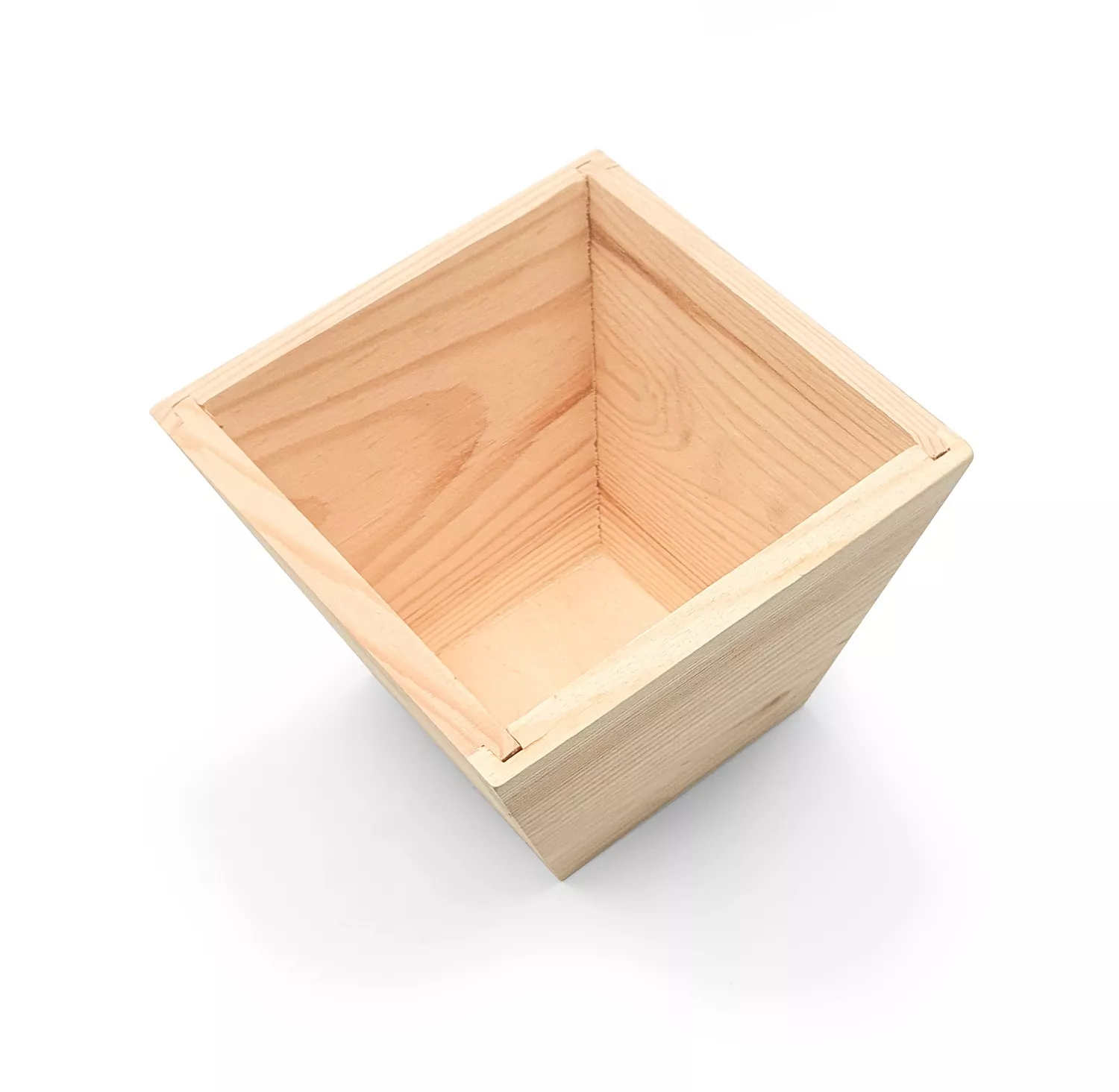 Pot de fleurs en pin, carré