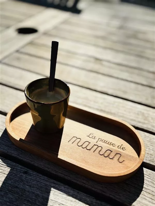 Plateau décoratif ovale en hêtre