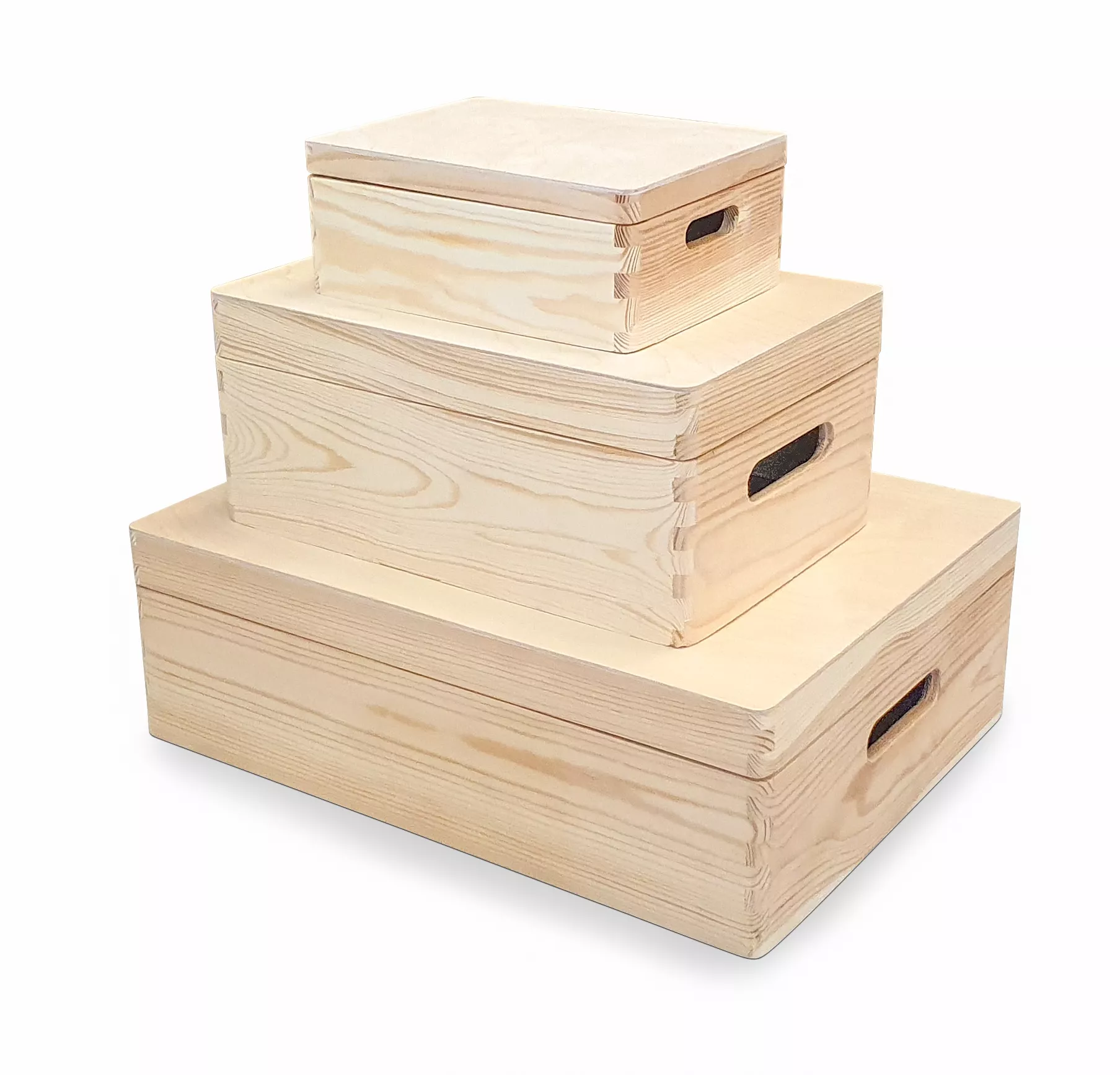 Boite en pin avec couvercle