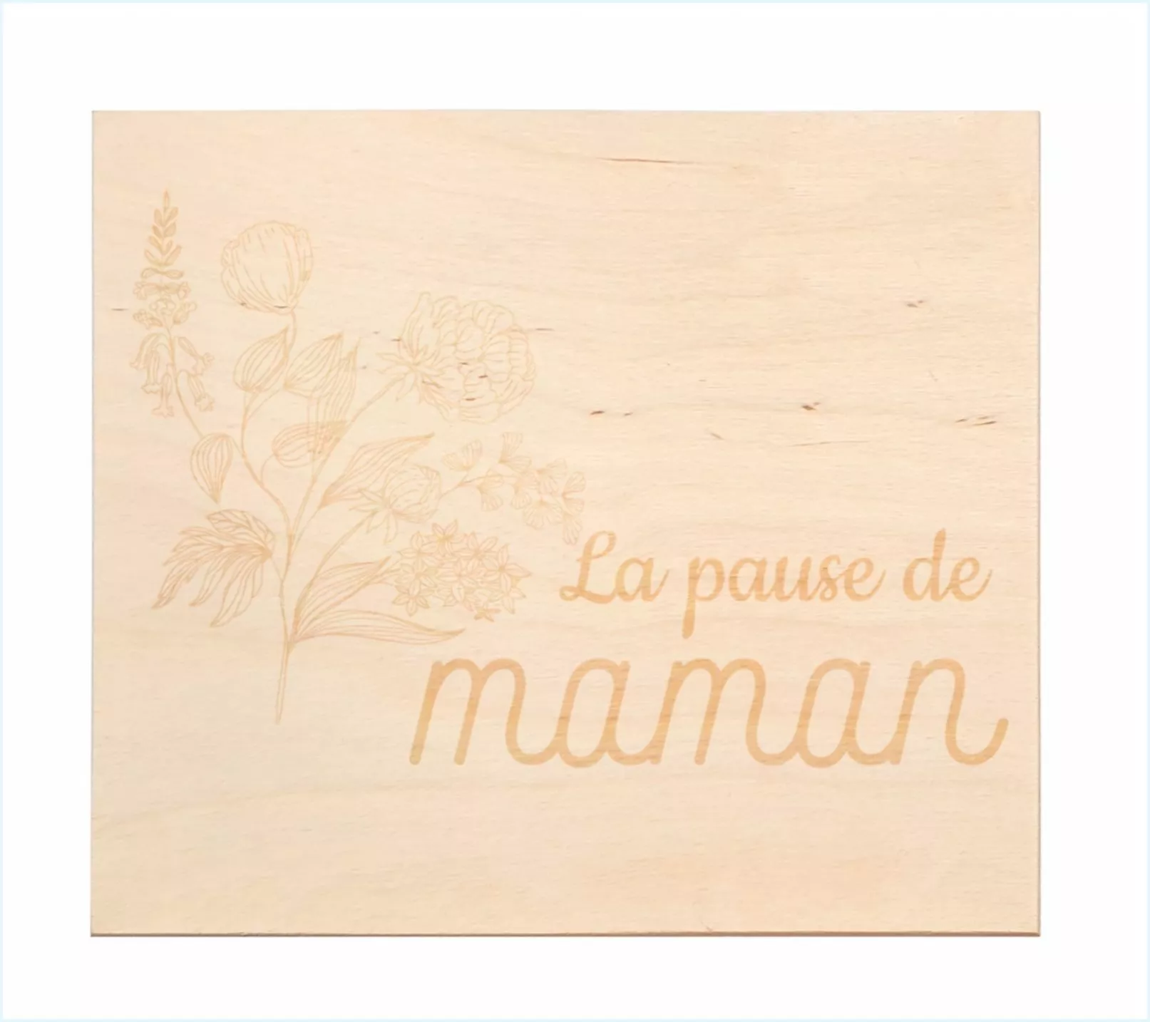 Boite à thé en pin avec compartiments