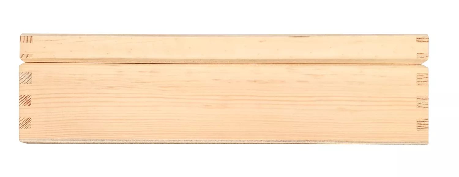 Boite à thé en pin avec compartiments