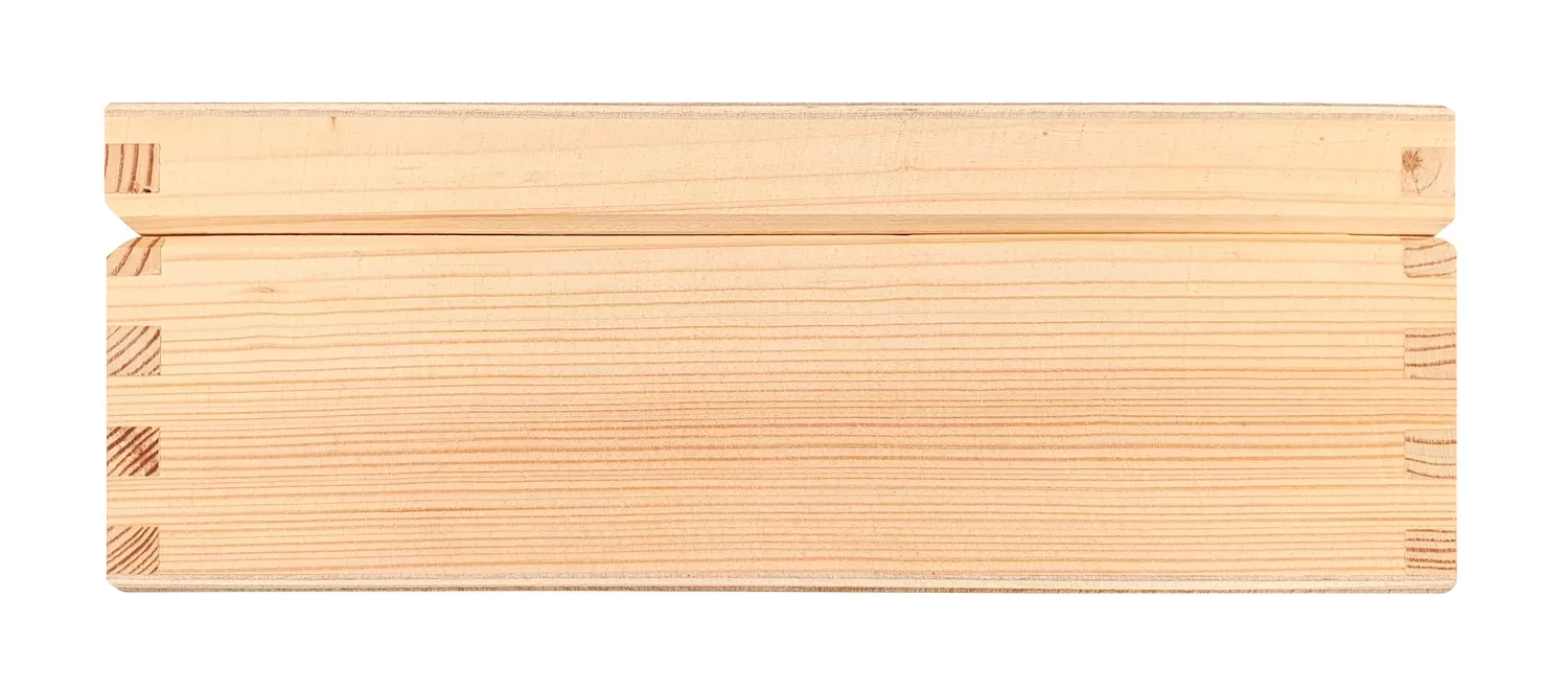 Boite à thé en pin avec compartiments