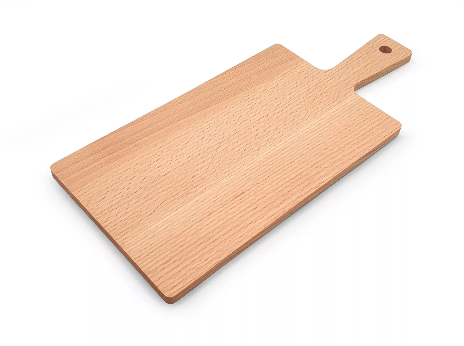 Planche à découper avec manche en hêtre