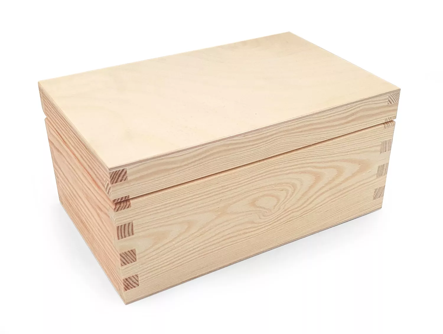 Boite rectangulaire en contreplaqué de bouleau et tilleul 21 cm