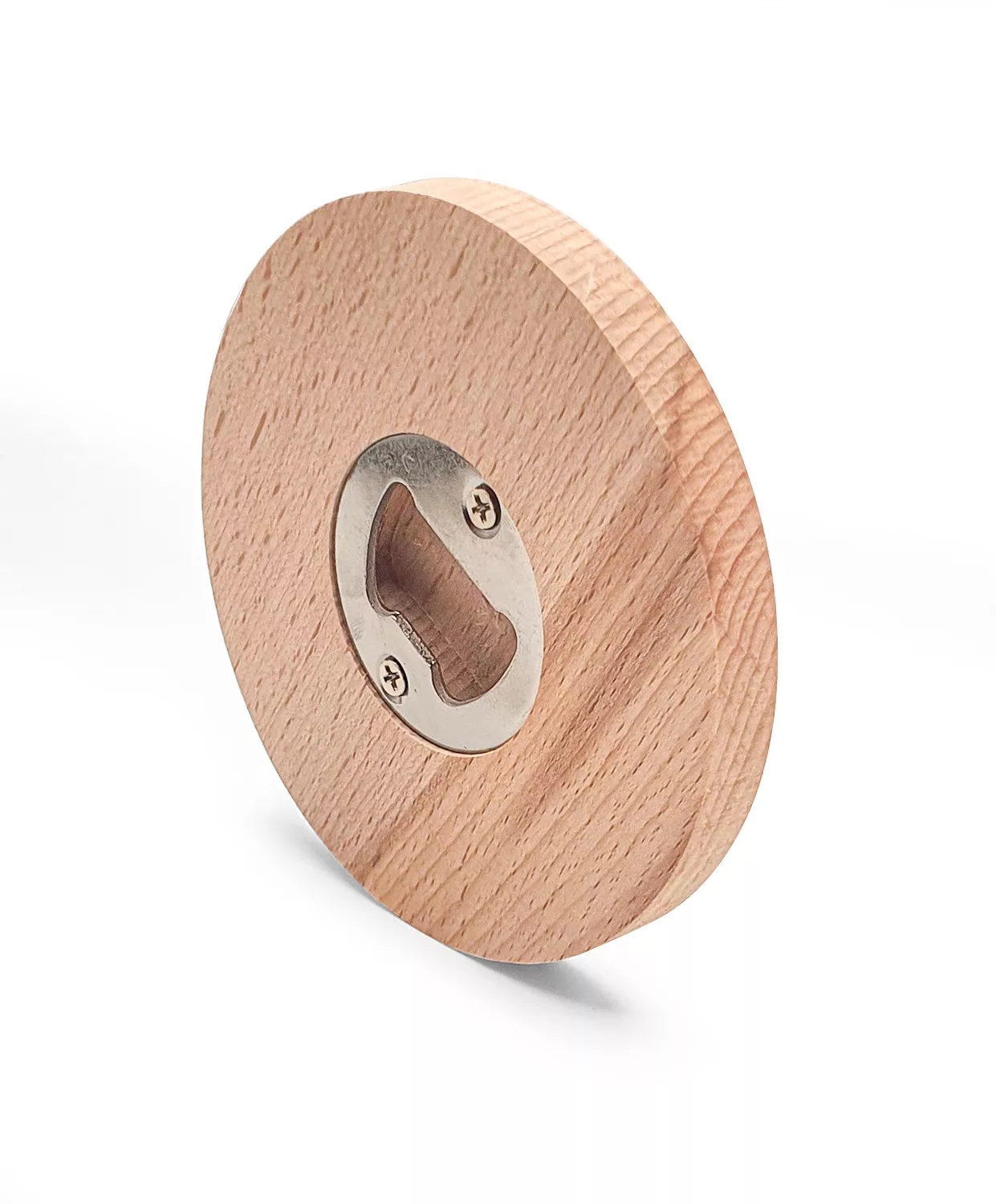 Décapsuleur rond en hêtre et métal