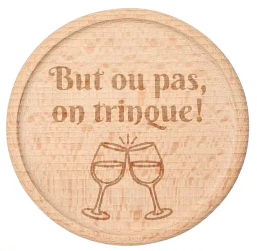 Sous-verre en bois diamètre 9 cm